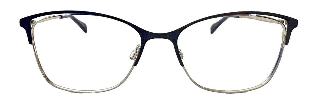 ISAAC MIZRAHI IM30071 BL BLUE SILVER AUTHENTIC EYELASSES FRAMES 53-15-140